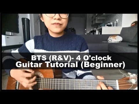4 O’CLOCK (네시) - BTS (방탄소년단) Guitar Tutorial [Beginner] [기타 레슨]